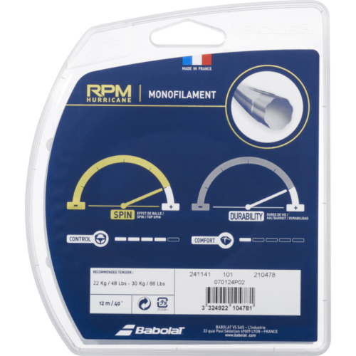 cordage de tennis babolat RPM HURRICANE