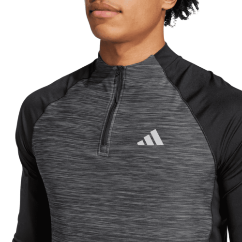 haut adidas gym+ 3s 1/4 zip